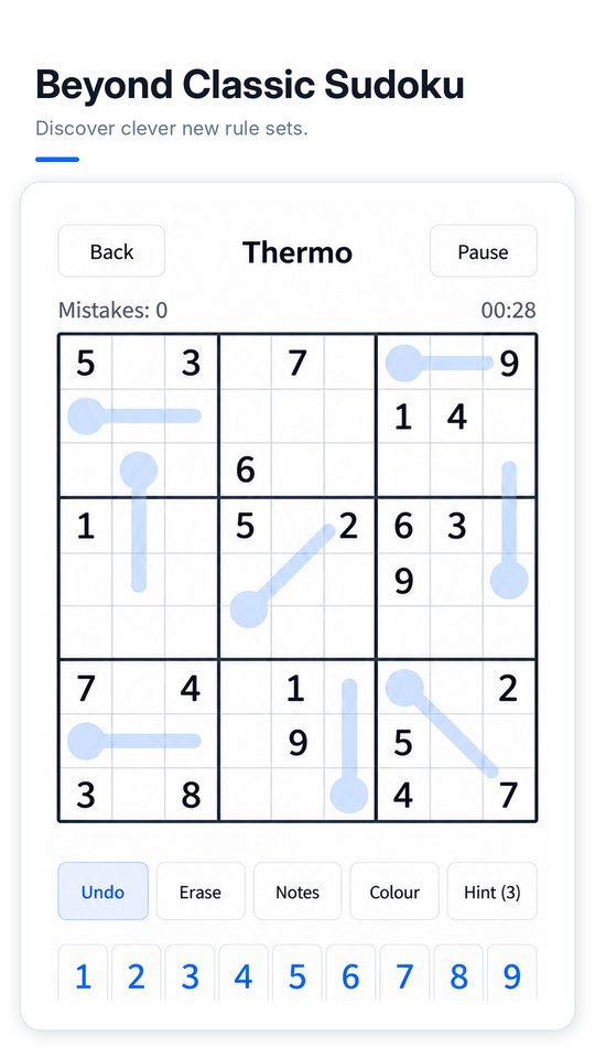 Thermo Sudoku, one of the new rules beyond Classic