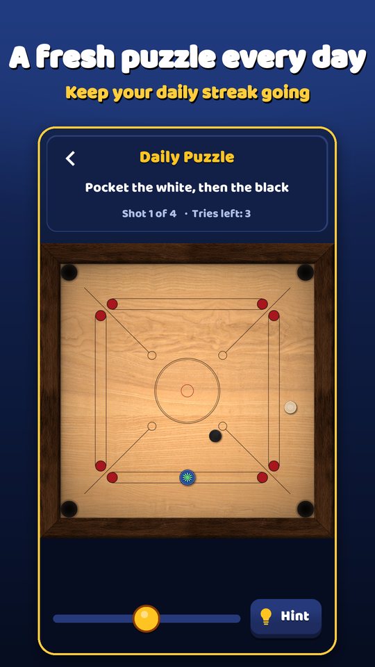Daily carrom puzzle