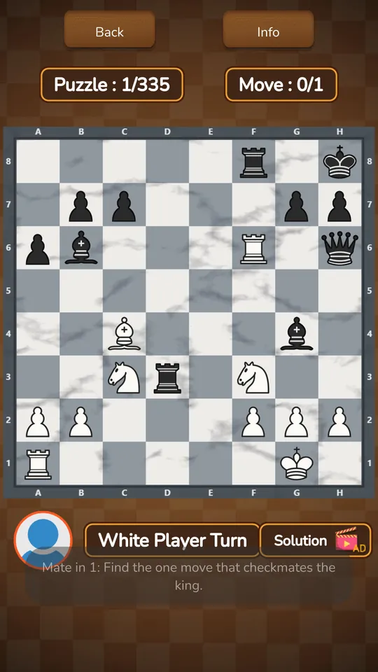 A mate-in-one puzzle